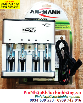 Ansman Photocam V, Bộ sạc 4viên pin AAA- Kèm sẳn 4 pin sạc Ansman  AAA1100mAh-1.2v Mignon chính hãng